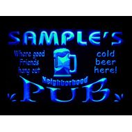 AdvPro Custom ADVPRO Name Personalized Custom Neighborhood Pub Bar Beer Neon Sign Blue 24 x 16 st4s64-pg-tm-b