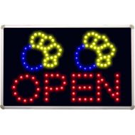 AdvPro Led led073 Dog Paw Print OPEN Pet Shop LED Neon Sign