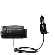 Advanced Gomadic 2 in 1 Auto  Car DC Charger Compatible with Sony HDR-CX675  CX675 with Foldable Wall AC Charging plug  Amazing design built with TipExchange Technology