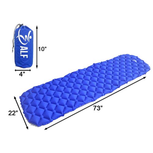  Adventure Life Fitness Ultralight Camp Sleeping Pad by ALF - Super Light & Compact Inflatable Mattress ideal for Camping and Hiking. A tent, hammock, & outdoor air mat suitable for kids, youths, right up