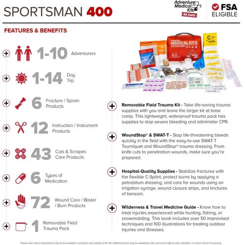  [아마존베스트]Adventure Medical Kits Sportsman Series 400 Outdoor First Aid Kit