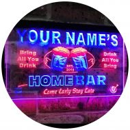 Advertising lighting ADVPRO Personalized Your Name Custom Home Bar Beer Est. Year Dual Color LED Neon Sign Red & Blue 12 x 8.5 Inches st6s32-p-tm-rb