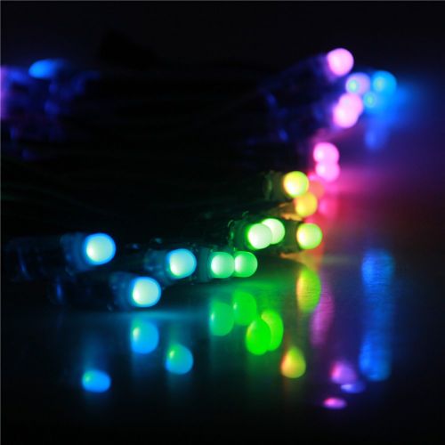  Advertising lighting Aclorol WS2811 Pixels LED Light 5V, WS2811 RGB LED Pixel Digital Diffused Individually Addressable String Light Pixel LED Module IP68 Waterproof DIY 500pcs/Set