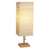 Advertising lighting Adesso 8022-12 Dune chiere  Lighting Fixture with Satin Steel Accents  Night Lamp Compatible with Smart Outlet. Tools and Home Improvement, 58, Natural