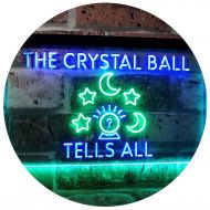 Advertising lighting ADVPRO Fortune Teller Palm Tarot Reader Crystal Ball Dual Color LED Neon Sign Green & Blue 16 x 12 st6s43-i3117-gb