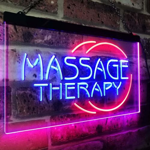  AdvpPro ADVPRO Massage Therapy Business Display Dual Color LED Neon Sign Red & Blue 16 x 12 st6s43-i0315-rb