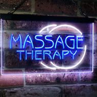 AdvpPro ADVPRO Massage Therapy Business Display Dual Color LED Neon Sign White & Blue 16 x 12 st6s43-i0315-wb