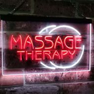 AdvpPro ADVPRO Massage Therapy Business Display Dual Color LED Neon Sign White & Red 16 x 12 st6s43-i0315-wr