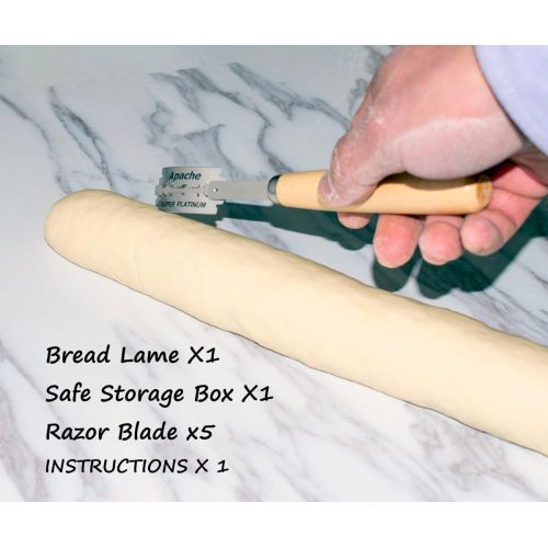  [아마존베스트]Hand Crafted Bread Lame with 5 Blades Included by Aeaker