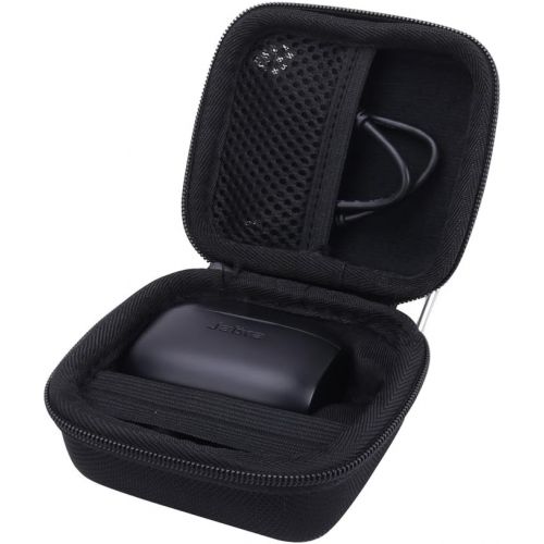  Hard Case for The Jabra Elite 75t/Jabra Elite Active 65t /Jabra Elite 65t True Wireless Earphone/Headphone by Aenllosi (Black)