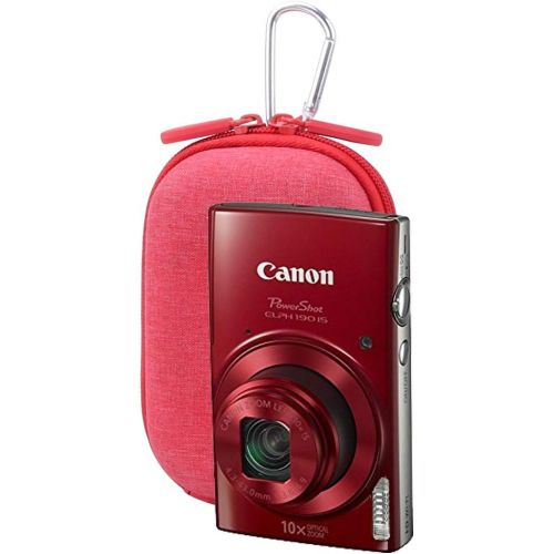  Aenllosi Hard Carrying Case Replacement for Canon PowerShot ELPH 180/190 Digital Camera (Carrying case, Red)