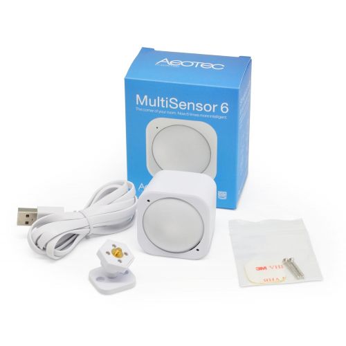  Aeon Labs Aeotec Multisensor 6, Z-Wave Plus 6-in1 motion, temperature, humidity, light, UV, vibration sensor