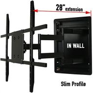 Aeon Stands and Mounts In Wall TV Mount, Recessed Articulating In Wall TV Mount for 42 to 80 Inch TVs LCD, LED, or Plasma - Extends 28 Inches