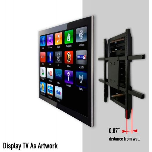  Aeon Stands and Mounts In Wall TV Mount, Recessed Articulating In Wall TV Mount for 42 to 80 Inch TVs LCD, LED, or Plasma - Extends 28 Inches