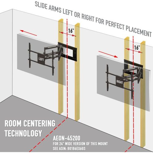  Aeon Stands and Mounts Full Motion TV Wall Mount with 32 inch Long Extension for 42 to 80 inch TVs