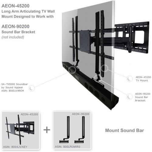  Aeon Stands and Mounts Full Motion TV Wall Mount with 32 inch Long Extension for 42 to 80 inch TVs