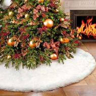 [아마존 핫딜] [아마존핫딜]AerWo Faux Fur Christmas Tree Skirt 48 inches Snowy White Tree Skirt for Christmas Decorations