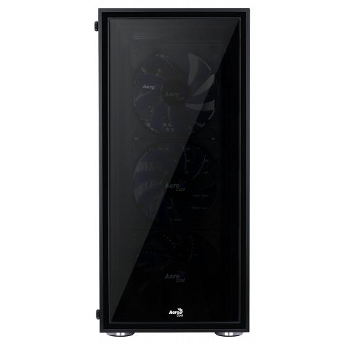  AeroCool Quartz-Blue Front and Side Tempered Glass Mid Tower Case, Black