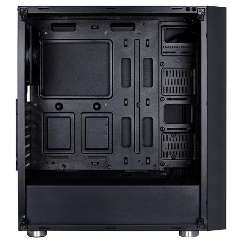  AeroCool Quartz-Blue Front and Side Tempered Glass Mid Tower Case, Black