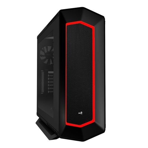  AeroCool Mid Tower Case with PWM Fan Hub and Watercooling Ready with USB 3.0, Black (P7-C1 Black)