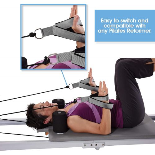  AeroPilates Double Loop Straps (Pair) and Bag Compatible with Any Reformer