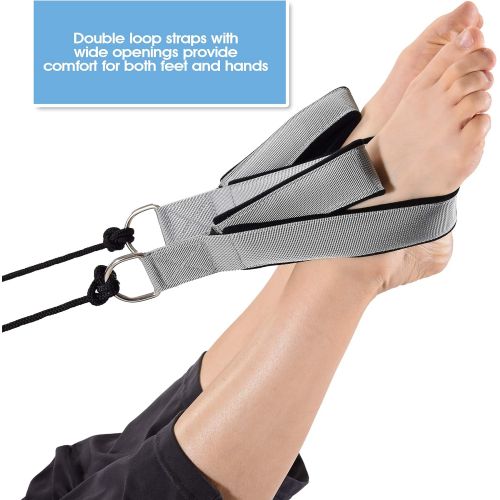  AeroPilates Double Loop Straps (Pair) and Bag Compatible with Any Reformer