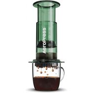 AeroPress Clear Green Coffee Press - 3 In 1 Brew Method Combines French Press, Espresso-style, Full Bodied Coffee Without Grit or Bitterness, Small Portable Coffee Maker for Camping & Travel, Green