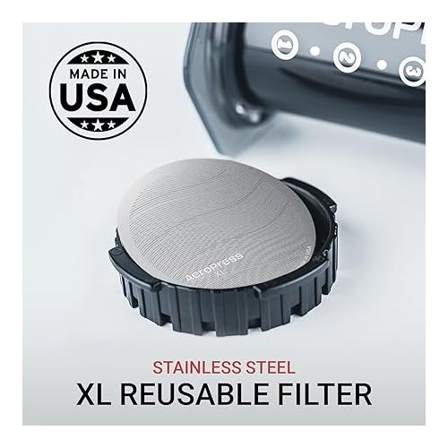  AeroPress XL Stainless Steel Reusable Filter, AeroPress Metal Filter, Premium 316 Stainless Steel Filter for AeroPress XL Coffee Maker, Washable, Earth-Friendly, 1 Pack, 1 Filter