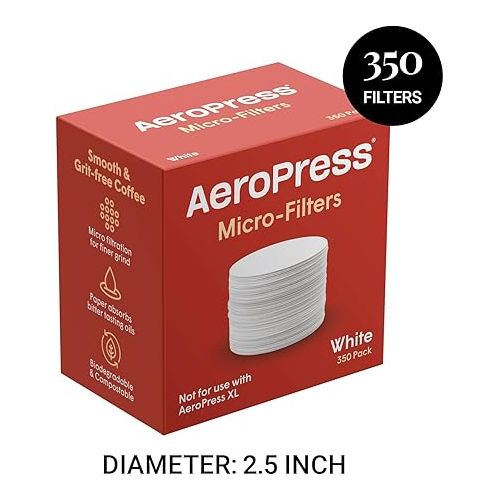  AeroPress Replacement Filter Pack - Microfilters For AeroPress Coffee And Espresso-Style Coffee Maker - 350 count