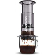 AeroPress Clear Black Coffee Press - 3 In 1 Brew Method Combines French Press, Espresso, Full Bodied Coffee Without Grit or Bitterness, Small Portable Coffee Maker for Camping & Travel, Black