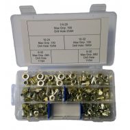 Aerohard 125pc Steel Ribbed Body Rivet Nut Assortment Kit 6-32, 8-32, 10-24, 1032, 1/4-20