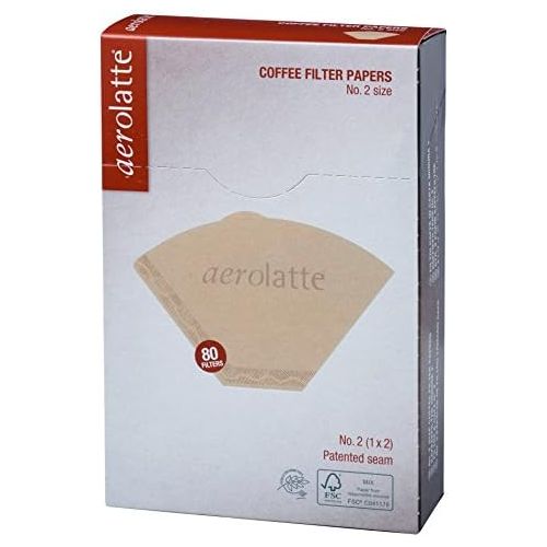  Aerolatte Kaffeefilter-Papier Groesse 2 (1 x 2), 80Stueck