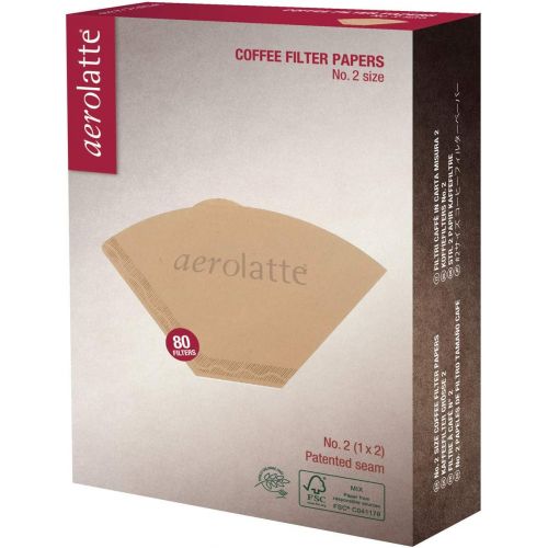  Aerolatte Kaffeefilter-Papier Groesse 2 (1 x 2), 80Stueck