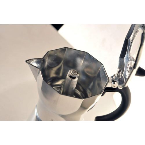  Aerolatte mokavista/Herd Espresso Maker, Kaffeebereiter fuer 3Tassen/165ml, Silber, 3-Cup/165 ml