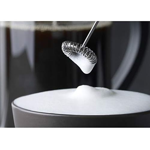  [아마존베스트]aerolatte Steam Free Milk Frother with Matching Storage Station Battery Operated Ivory