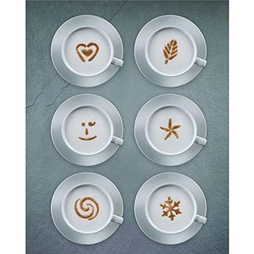  aerolatte Cappuccino Artist 6 Interchangeable Motifs 6 x 6 x 12 cm Black/Red