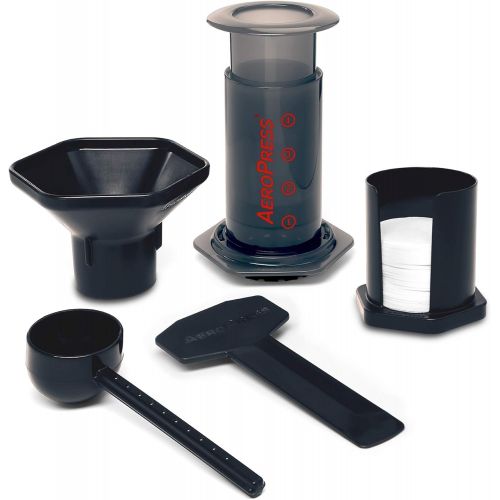  AeroPress Coffee and Espresso Maker - Quickly Makes Delicious Coffee Without Bitterness - 1 to 3 Cups Per Pressing