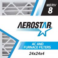 Aerostar 24x24x4 MERV 8, Pleated Air Filter, 24 x 24 x 4, Box of 4, Made in The USA