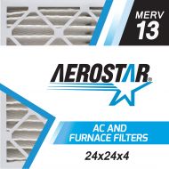 Aerostar 24x24x4 MERV 13, Pleated Air Filter, 24 x 24 x 4, Box of 4, Made in The USA