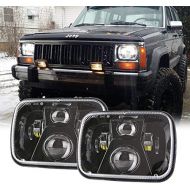 Afeax New Osram Chips 110W 5x7 Inch Led Headlights 7x6 Led Sealed Beam Headlamp with High Low Beam H6054 6054 Led Headlight for Jeep Wrangler YJ Cherokee XJ H5054 H6054LL 6052 6053 2 Pcs