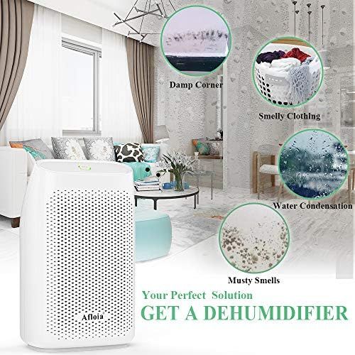  [아마존베스트]Afloia Electric Home Dehumidifier, Portable Dehumidifier for Home Bedroom 700ml (24fl.oz) Deshumidificador,Quiet Room Small Dehumidifiers for Home Bathroom Bedroom Dorm Room Baby R
