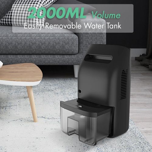 Afloia Dehumidifier for Home 2000ML(68 oz) Water Tank, Portable Quiet Dehumidifier 2200 Cubic Feet(269 sq.ft) Home Electric Dehumidifiers for Bathroom Space Bedroom Kitchen Caravan