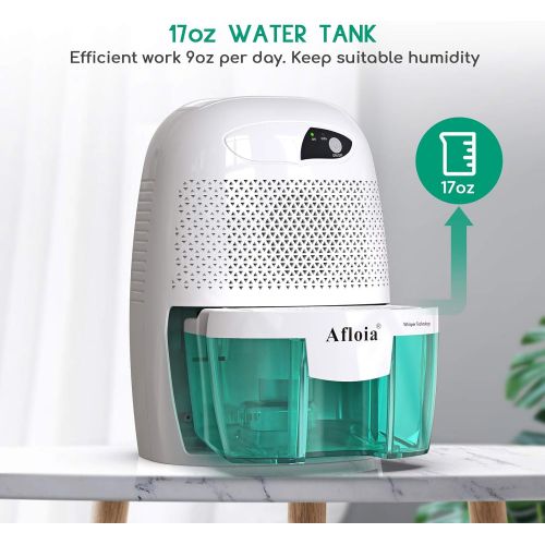  Afloia Portable Dehumidifier for Bathroom,1500 Cubic Feet Electic Mini Home dehumidifier for Home Deshumidificador Dehumidifier for Bathroom Baby Room Space Bedroom RV Basement Car