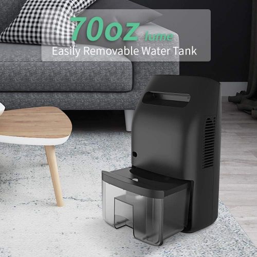  Afloia Dehumidifier for Home 2000ML(68 oz) Water Tank, Portable Quiet Dehumidifier 2200 Cubic Feet(269 sq.ft) Home Electric Dehumidifiers for Bathroom Space Bedroom Kitchen Caravan