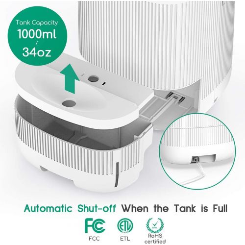  Air Purifier and Dehumidifier in 1, Afloia Q10 True HEPA Air Purifier with H13 HEPA Filter, Small Dehumidifier Combined with Air Cleaner, Remove Pet Odors Dust Smoke for Home, Bedr