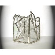 AfricanSand Clear Stained Glass Candle Holder