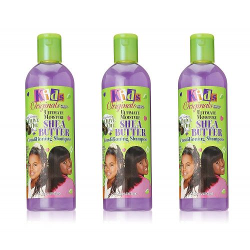  Africas Best (PACK OF 3) AFRICAS BEST KIDS ORIGINALS ULTIMATE MOISTURE SHEA BUTTER CONDITIONING SHAMPOO 12OZ