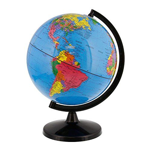  [아마존베스트]Aftergen World Globe Great for Kids and Adults with Stand Desk 8 Inch Globe 12 Inch Educational Deluxe Blue Ocean Black Base Full Earth Geography … (Blue Ocean, 8 Inch Diameter)