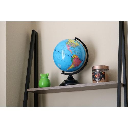  [아마존베스트]Aftergen World Globe Great for Kids and Adults with Stand Desk 8 Inch Globe 12 Inch Educational Deluxe Blue Ocean Black Base Full Earth Geography … (Blue Ocean, 8 Inch Diameter)