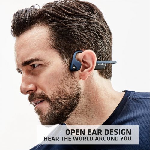  Aftershokz AfterShokz Trekz Air Open Ear Wireless Bone Conduction Headphones, Midnight Blue, AS650MB